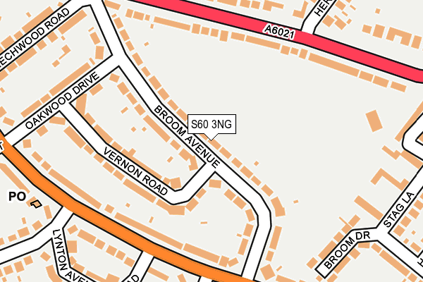 S60 3NG map - OS OpenMap – Local (Ordnance Survey)