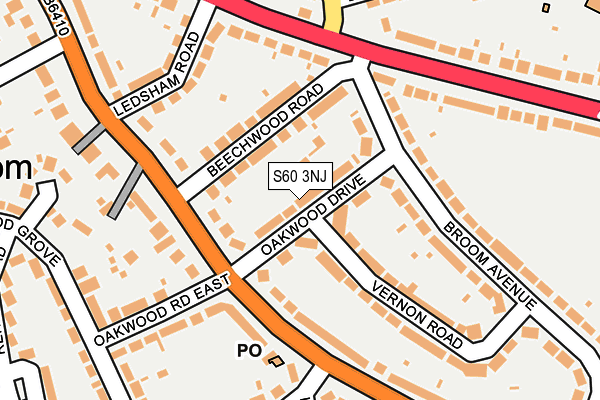 S60 3NJ map - OS OpenMap – Local (Ordnance Survey)