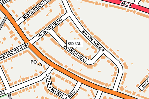 S60 3NL map - OS OpenMap – Local (Ordnance Survey)