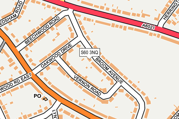 S60 3NQ map - OS OpenMap – Local (Ordnance Survey)