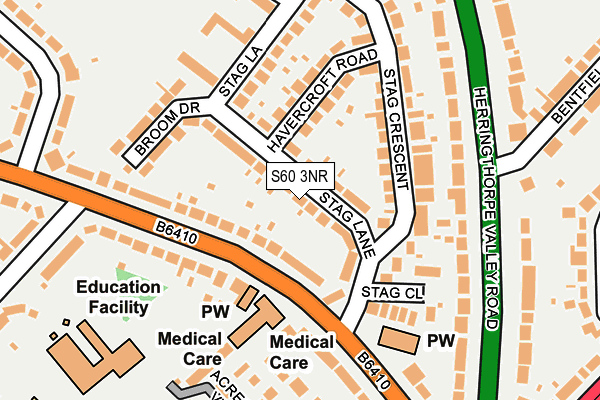 S60 3NR map - OS OpenMap – Local (Ordnance Survey)