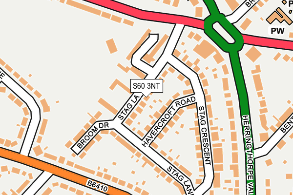 S60 3NT map - OS OpenMap – Local (Ordnance Survey)