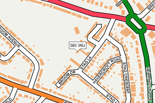 S60 3NU map - OS OpenMap – Local (Ordnance Survey)