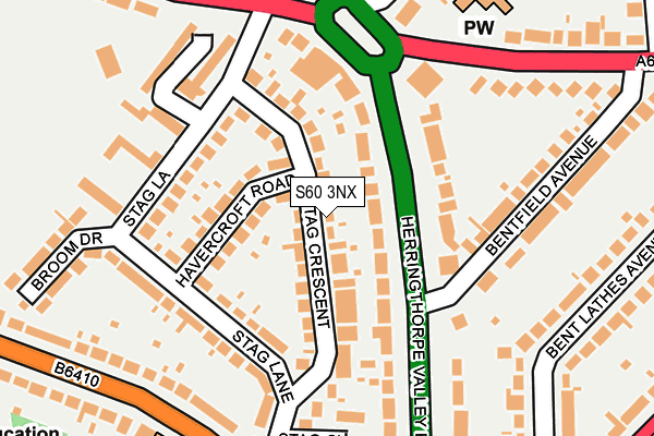 S60 3NX map - OS OpenMap – Local (Ordnance Survey)