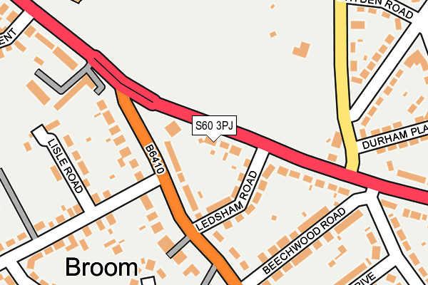 S60 3PJ map - OS OpenMap – Local (Ordnance Survey)