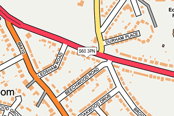 S60 3PN map - OS OpenMap – Local (Ordnance Survey)