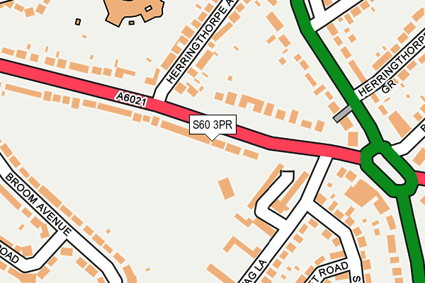 S60 3PR map - OS OpenMap – Local (Ordnance Survey)