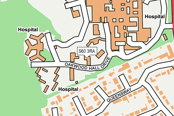 S60 3RA map - OS OpenMap – Local (Ordnance Survey)