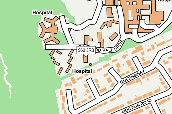 S60 3RB map - OS OpenMap – Local (Ordnance Survey)