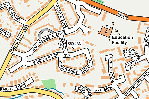 S60 4AN map - OS OpenMap – Local (Ordnance Survey)