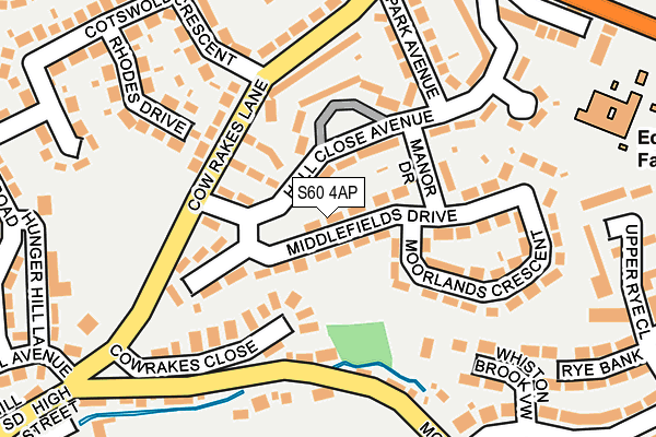 S60 4AP map - OS OpenMap – Local (Ordnance Survey)