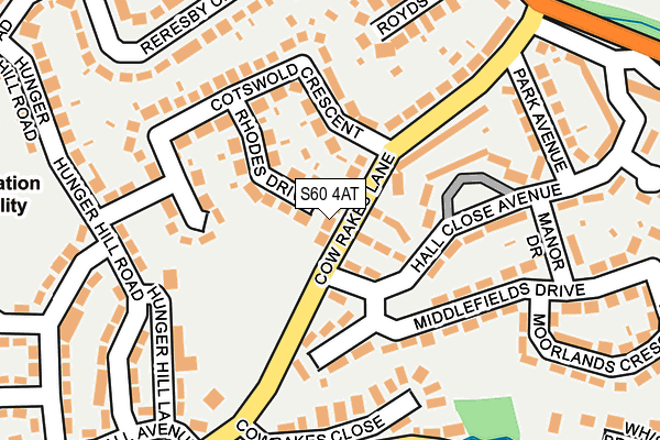 S60 4AT map - OS OpenMap – Local (Ordnance Survey)