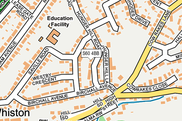 S60 4BB map - OS OpenMap – Local (Ordnance Survey)