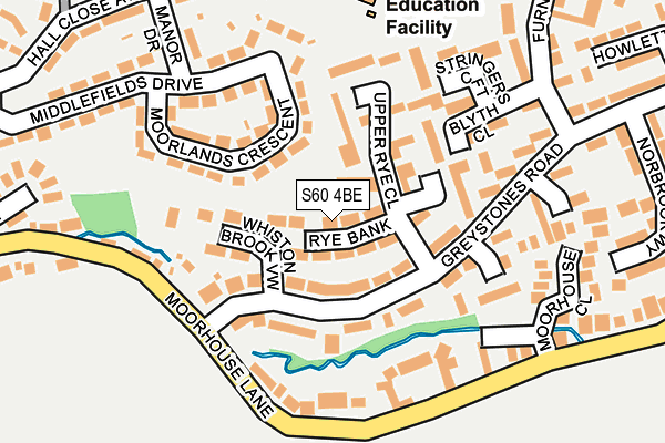 S60 4BE map - OS OpenMap – Local (Ordnance Survey)