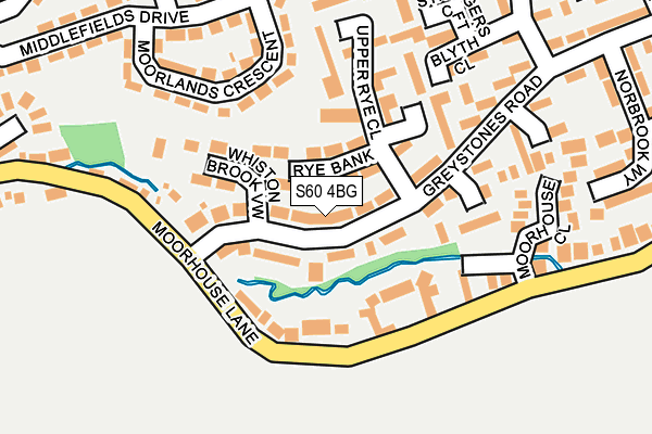 S60 4BG map - OS OpenMap – Local (Ordnance Survey)