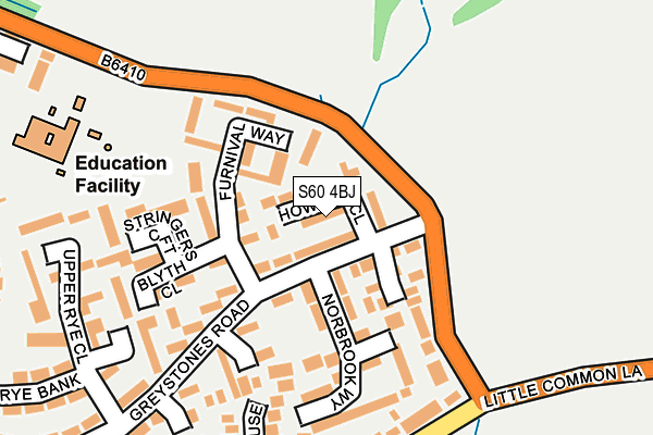 S60 4BJ map - OS OpenMap – Local (Ordnance Survey)