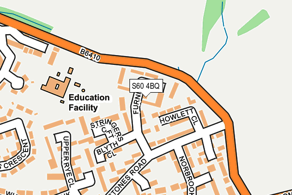 S60 4BQ map - OS OpenMap – Local (Ordnance Survey)