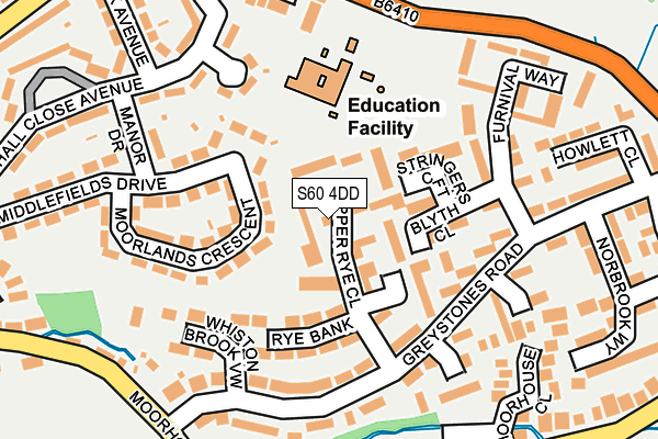 S60 4DD map - OS OpenMap – Local (Ordnance Survey)