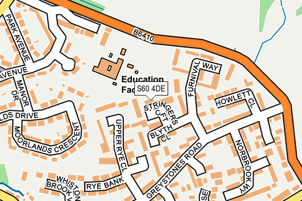 S60 4DE map - OS OpenMap – Local (Ordnance Survey)