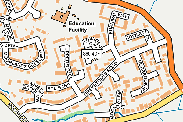 S60 4DF map - OS OpenMap – Local (Ordnance Survey)