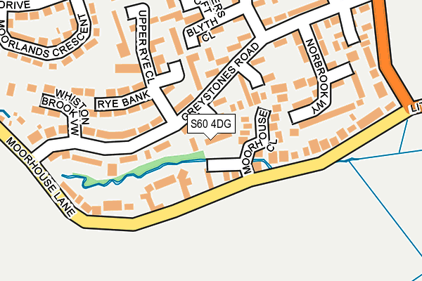 S60 4DG map - OS OpenMap – Local (Ordnance Survey)