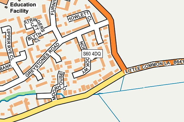 S60 4DQ map - OS OpenMap – Local (Ordnance Survey)