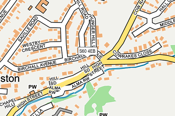 S60 4EB map - OS OpenMap – Local (Ordnance Survey)