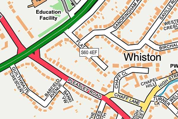 S60 4EF map - OS OpenMap – Local (Ordnance Survey)