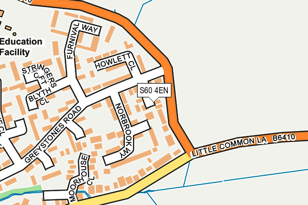 S60 4EN map - OS OpenMap – Local (Ordnance Survey)