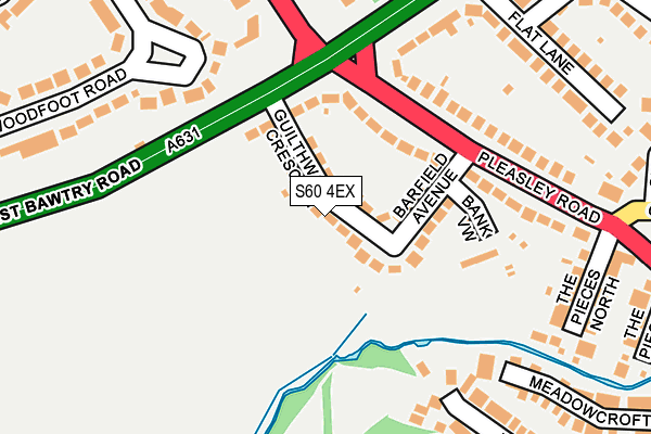 S60 4EX map - OS OpenMap – Local (Ordnance Survey)