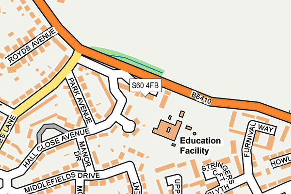 S60 4FB map - OS OpenMap – Local (Ordnance Survey)