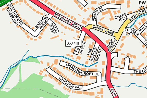 S60 4HF map - OS OpenMap – Local (Ordnance Survey)