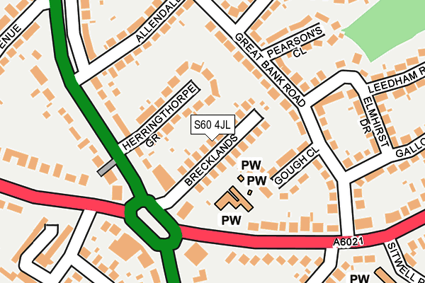 S60 4JL map - OS OpenMap – Local (Ordnance Survey)