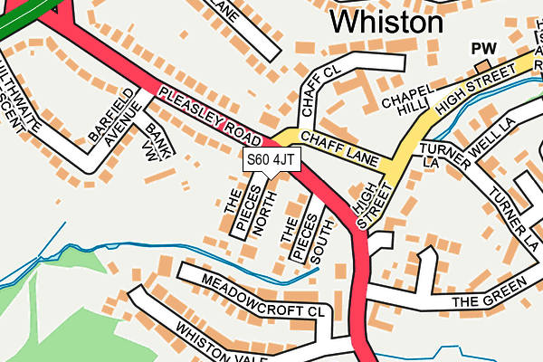 S60 4JT map - OS OpenMap – Local (Ordnance Survey)