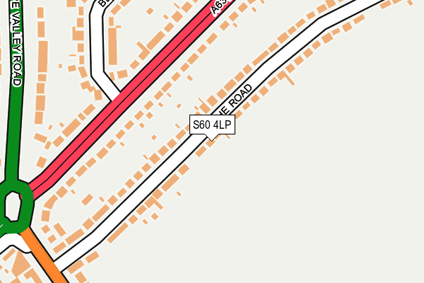 S60 4LP map - OS OpenMap – Local (Ordnance Survey)