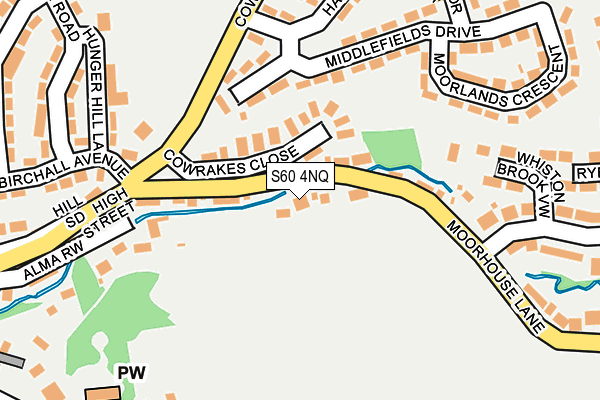 S60 4NQ map - OS OpenMap – Local (Ordnance Survey)