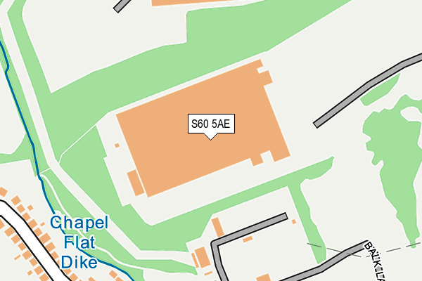 S60 5AE map - OS OpenMap – Local (Ordnance Survey)