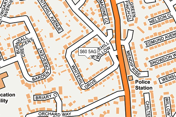 S60 5AG map - OS OpenMap – Local (Ordnance Survey)