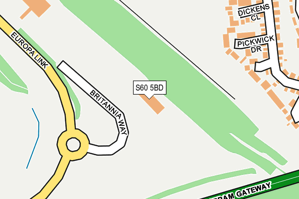 S60 5BD map - OS OpenMap – Local (Ordnance Survey)
