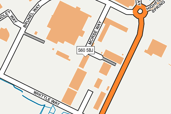 S60 5BJ map - OS OpenMap – Local (Ordnance Survey)