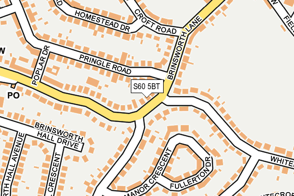 S60 5BT map - OS OpenMap – Local (Ordnance Survey)