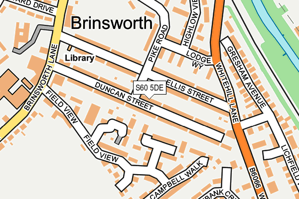 S60 5DE map - OS OpenMap – Local (Ordnance Survey)