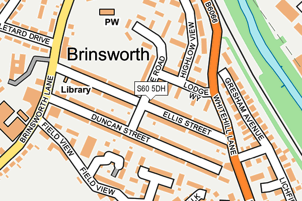 S60 5DH map - OS OpenMap – Local (Ordnance Survey)