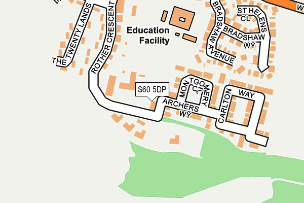 S60 5DP map - OS OpenMap – Local (Ordnance Survey)