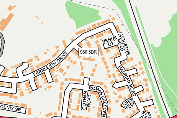 S60 5DR map - OS OpenMap – Local (Ordnance Survey)