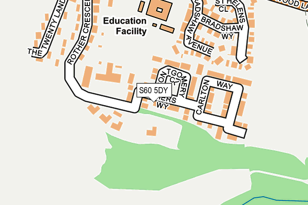 S60 5DY map - OS OpenMap – Local (Ordnance Survey)