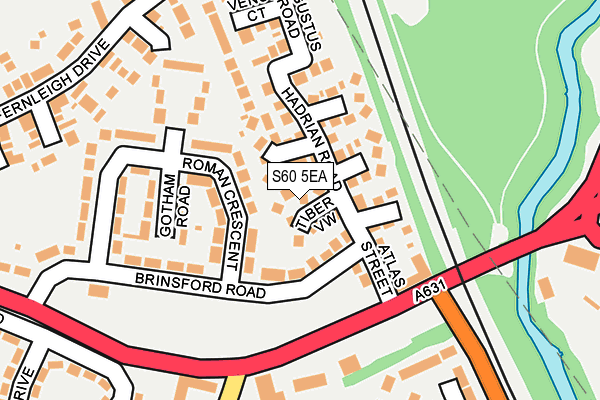 S60 5EA map - OS OpenMap – Local (Ordnance Survey)