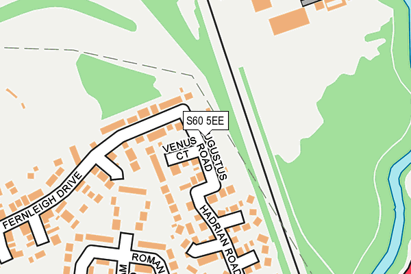 S60 5EE map - OS OpenMap – Local (Ordnance Survey)