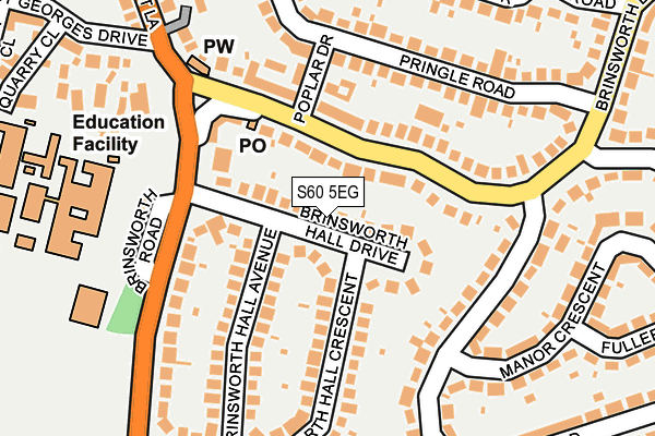 S60 5EG map - OS OpenMap – Local (Ordnance Survey)