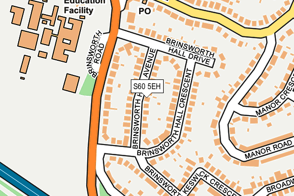 S60 5EH map - OS OpenMap – Local (Ordnance Survey)